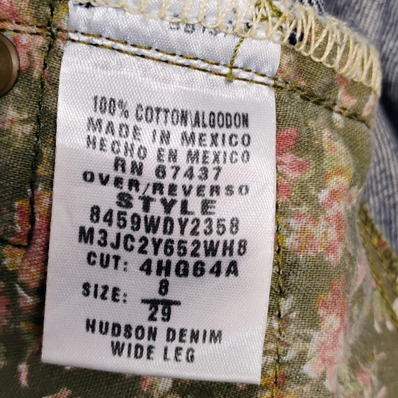 Ralph Lauren No. 67 Hudson Denim Jeans Wide Leg Flared Women's Sz 8/29 - Picture 11 of 13